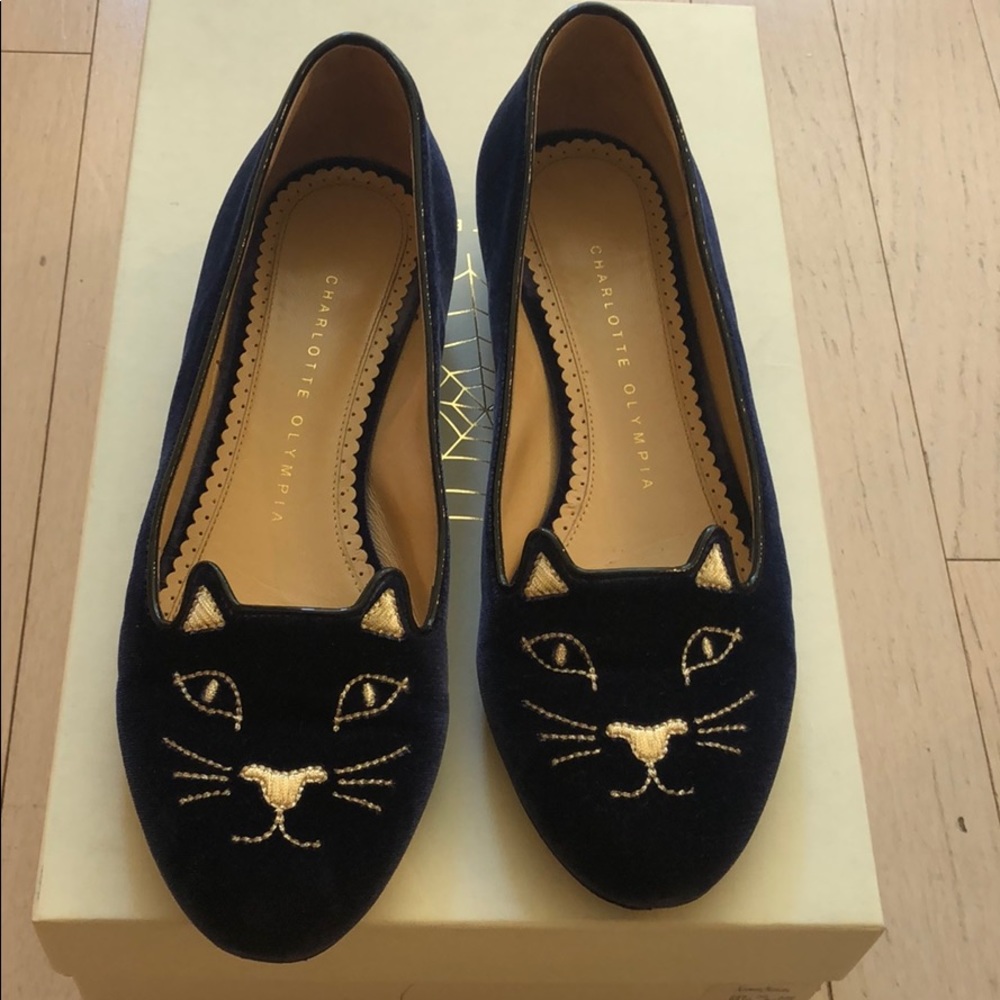Charlotte Olympia Kitty Flats - 37 barely worn